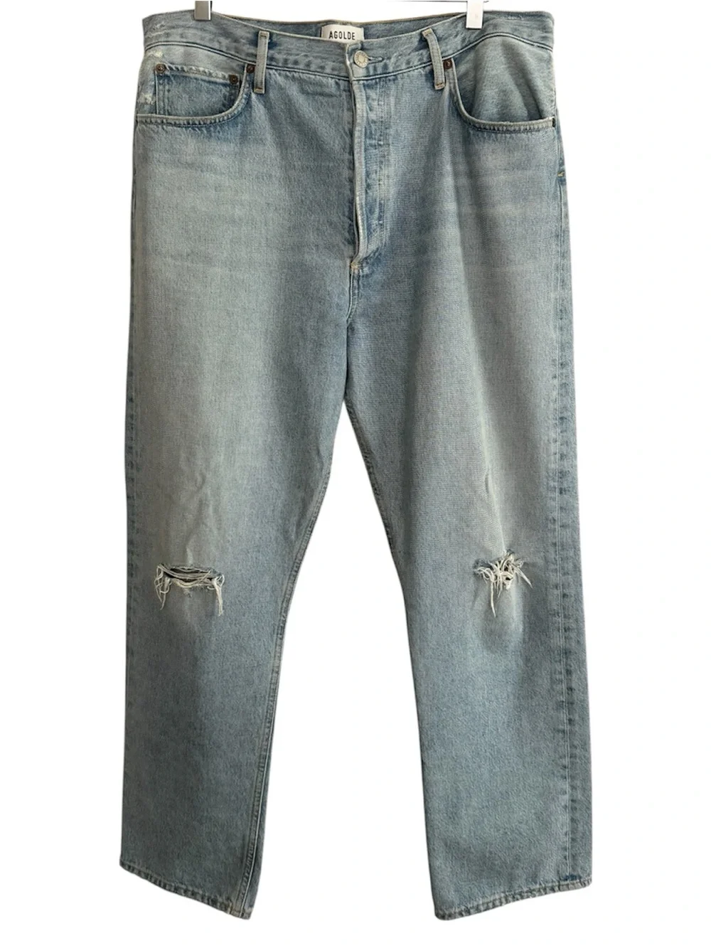 Agolde Jeans 90's Organic Cotton Jeans Size 32 Button Fly Distressed
